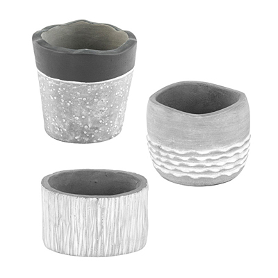 Planter - Grey Shapes