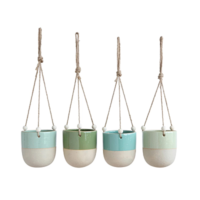 Hanging Planter - Two Toned Assorted Colors
