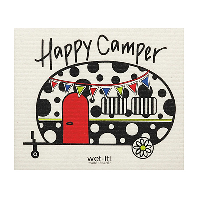 Swedish Dish Cloth - Happy Camper