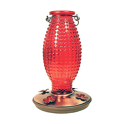 Hummingbird Feeder Hobnail - Red