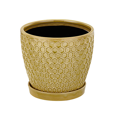 Planter - Honeycomb Yellow
