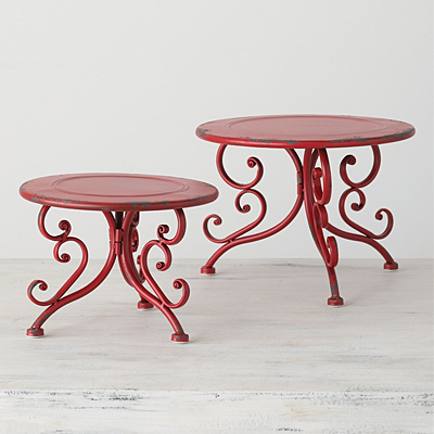 Table Top Stands, Iron - Red