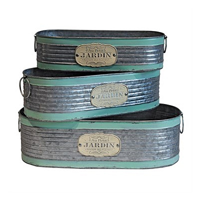 Jardin Oblong Planter - Turquoise