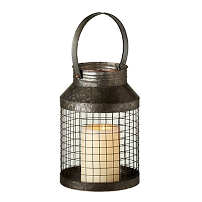 Lantern - Round Wire Mesh Metal