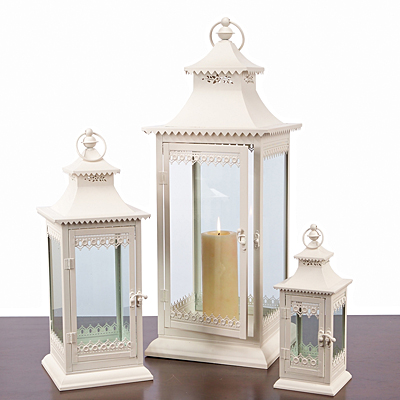 Lantern - White Metal