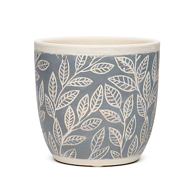 Pot - Laurel Leaf Gray Concrete