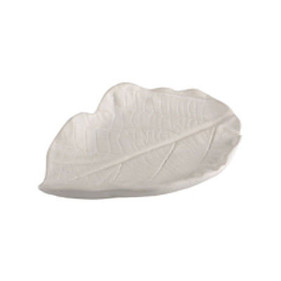 Candle Tray - White Leaf