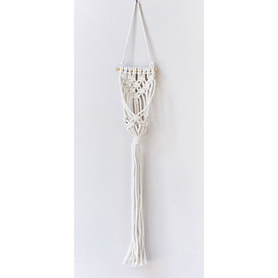 Planter - Small White Macrame Wall