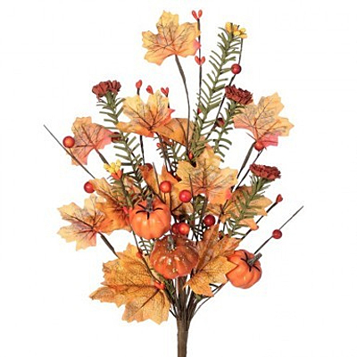 Maple Leaf/Pumpkin/Berry/Flower Spray - Harvest Mix
