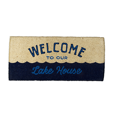 Coir Mat - Welcome Lake Estate, Blue