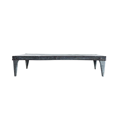 Pedestal - Deco Vintage Galvanized Metal Reproduction