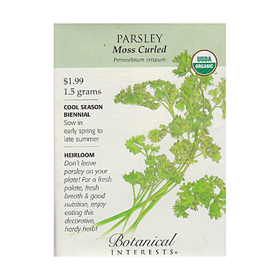 Seeds - BI Parsley Moss Curled Org