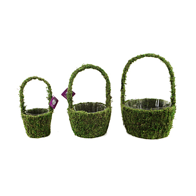 Basket - Moss Vista Round with Handle