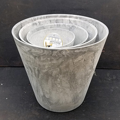 Novelty Round Napa Pot - Grey