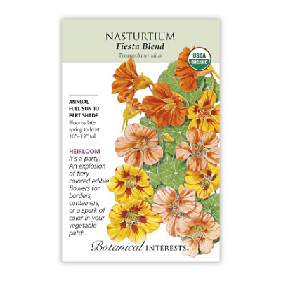 Seeds - BI Nasturtium Fiesta Blend Org