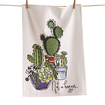 Dishtowel - Not a Hugger Cactus