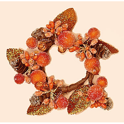 Candle Ring - Orange Glitter Berry