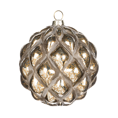 Ornament - Mercury Pillow Glass Ball