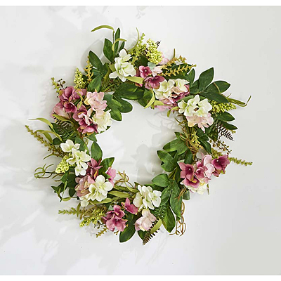 Wreath - Hydrangea White Pink
