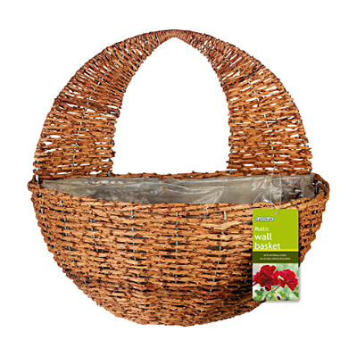 Wall Basket - Rattan Rustic