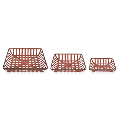 Red Metal Tray