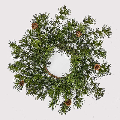 Candle Ring - Pine with Cones