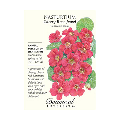 Seeds - BI Nasturtium Cherry Rose Jewel