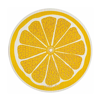 Swedish Dish Cloth Round - Lemon