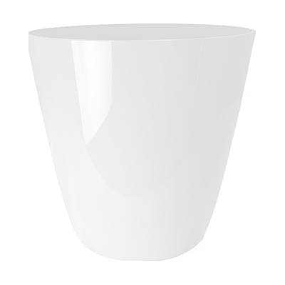 Aria Round Pot - Glossy White