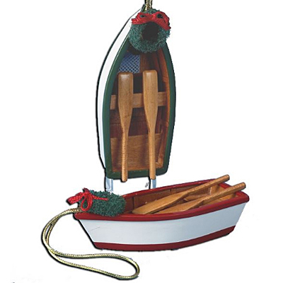 Ornament - Wooden Row Boat