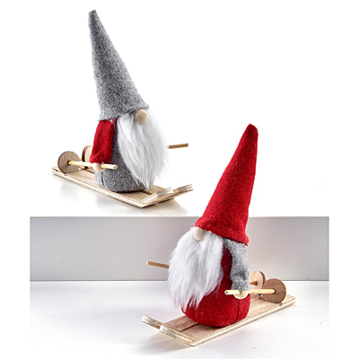 Gnome Skiing Figurine