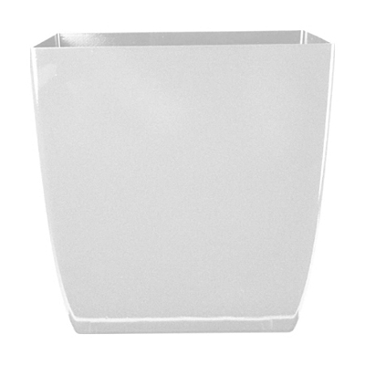 Aria Square Pot - Glossy White