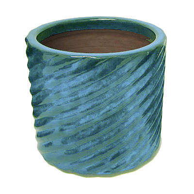 Swirl Tall Planter - Light Blue