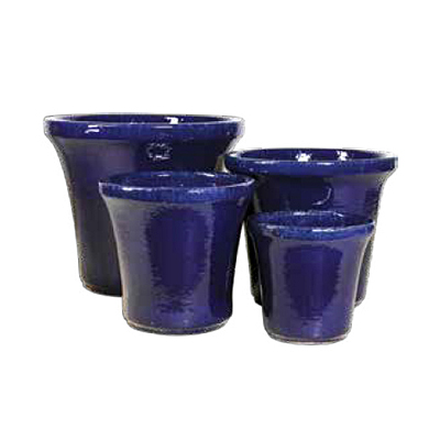 Tapered Cylinder Planter - Cobalt Blue