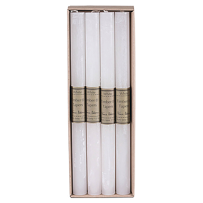Candle - Timber Tapers White