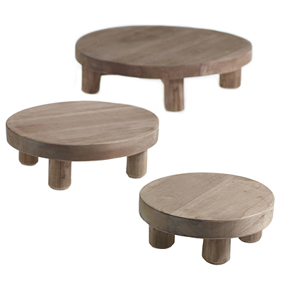 Pedestal Stand - Tejano Natural Wood