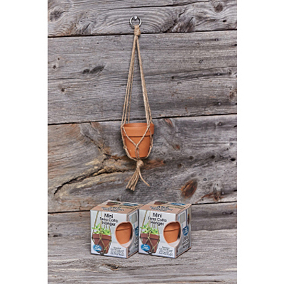 Boxed Kit - Mini Terra Cotta Pot with Jute Hanger