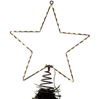 Tree Topper - Metal Lighted LED Star