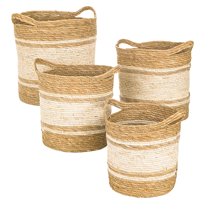 Woven Handled Tote Basket