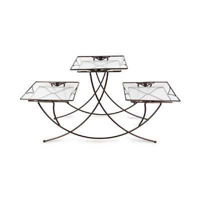 Plant Stand - Triple Square Bronze