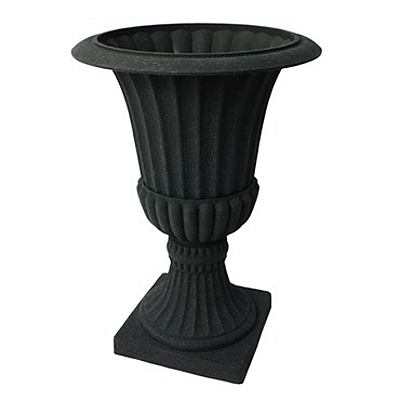 Acerra Urn Planter - Black Stucco