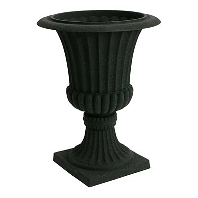Urn - Rustic Planter Black Stucco