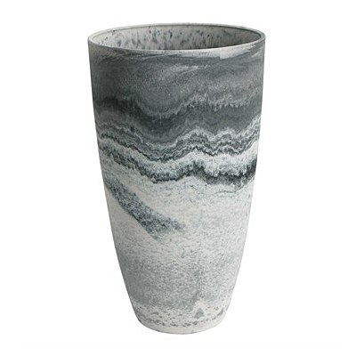 Curved Tall Vase - Marble