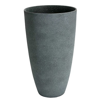 Curved Tall Vase - Gray Stucco