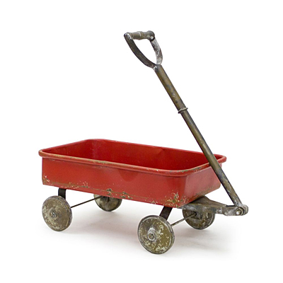 Cart - Red Wagon - Metal