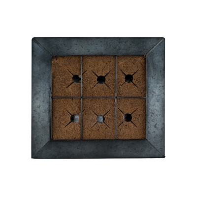 Wall Planter with AquaSav Coco Liner - Black Zinc