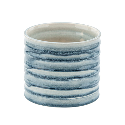 Planter - Blue/White Wave