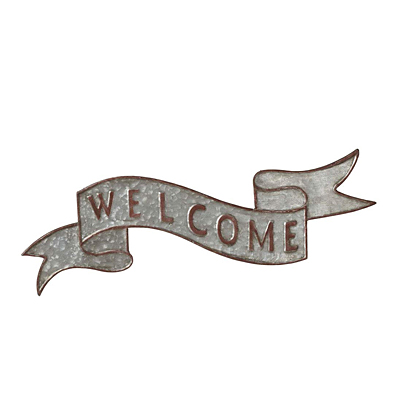 Sign - Galvanized Welcome Banner