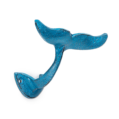 Hook - Whale Tail, Antique Blue