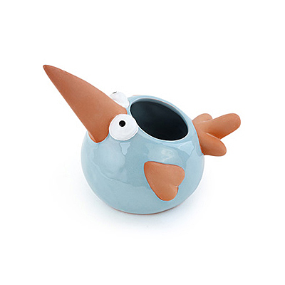 Planter - Bird Whimsy Blue